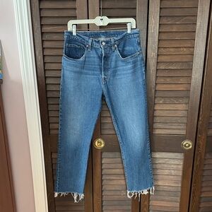 Levi's 501 Classic Blue Button Fly Denim Jeans